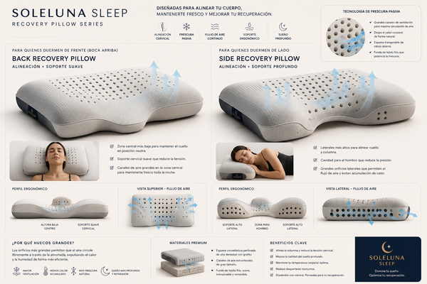 Almohada Ergonómica con Gel Refrescante